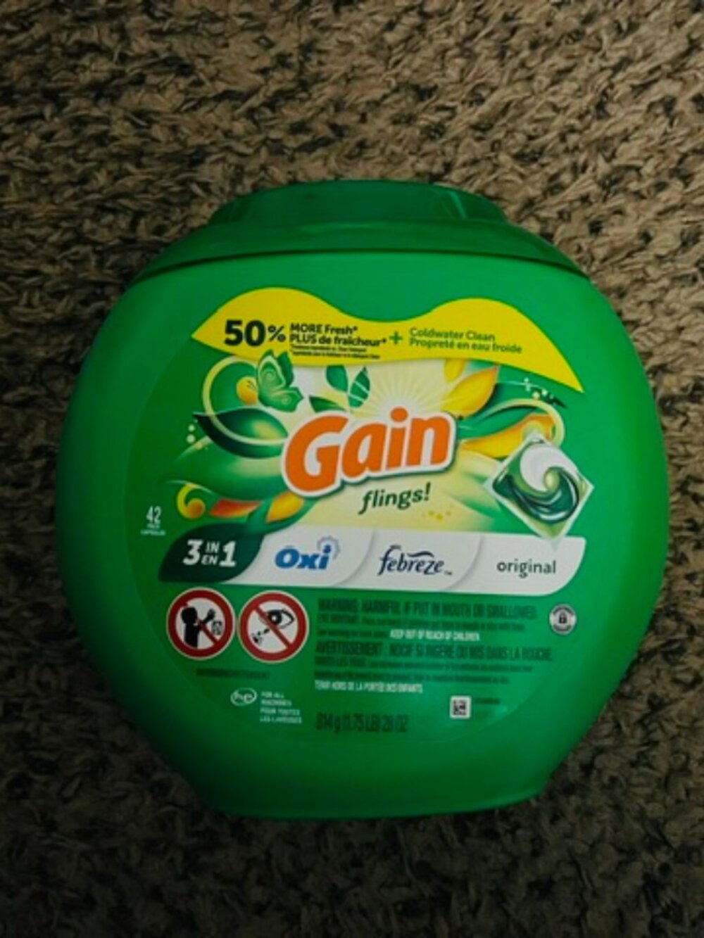 Gain Flings Original Detergent Pods - 42 CT